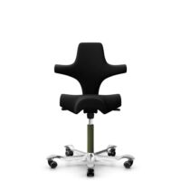 HÅG Capisco 8106 - Cura Loop (Gabriel) - Poliéster reciclados - CLP60999 Black - Moss Grey - 150mm (seat height 40–55cm) - Hard castors for soft floors