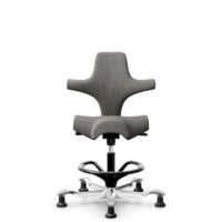 HÅG Capisco 8106 - Cura Loop (Gabriel) - Poliéster reciclados - CLP61168 Beige-grey - Black - 265 mm (seat height 53-79cm) - Glides