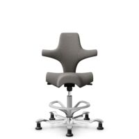 HÅG Capisco 8106 - Cura Loop (Gabriel) - Poliéster reciclados - CLP61168 Beige-grey - Silver - 200 mm (seat height 46-64cm) - Glides