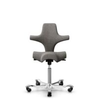 HÅG Capisco 8106 - Cura Loop (Gabriel) - Poliéster reciclados - CLP61168 Beige-grey - Silver - 265 mm (seat height 53-79cm) - Soft castors for hard floors