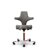 HÅG Capisco 8106 - Cura Loop (Gabriel) - Polyester recyclé - CLP61168 Beige-grey - Blush Rose - 150 mm (hauteur d’assise 40–55 cm) - Roues souples pour sols durs
