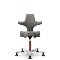 HÅG Capisco 8106 - Cura Loop (Gabriel) - Recycled Polyester - CLP61168 Beige-grey - Blush Rose - 150mm (seat height 40–55cm) - Glides