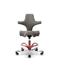 HÅG Capisco 8106 - Cura Loop (Gabriel) - Recycled Polyester - CLP61168 Beige-grey - Blush Rose - 200 mm (seat height 46-64cm) - Hard castors for soft floors