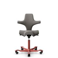 HÅG Capisco 8106 - Cura Loop (Gabriel) - Polyester recyclé - CLP61168 Beige-grey - Blush Rose - 265 mm (hauteur d’assise 53–79 cm) - Roues dures pour sols souples