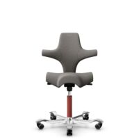 HÅG Capisco 8106 - Cura Loop (Gabriel) - Recycled Polyester - CLP61168 Beige-grey - Blush Rose - 265 mm (seat height 53-79cm) - Hard castors for soft floors