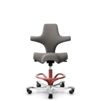 HÅG Capisco 8106 - Cura Loop (Gabriel) - Recycled Polyester - CLP61168 Beige-grey - Blush Rose - 265 mm (seat height 53-79cm) - Hard castors for soft floors