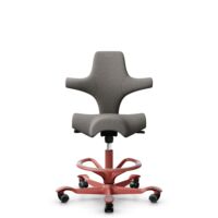 HÅG Capisco 8106 - Cura Loop (Gabriel) - Polyester recyclé - CLP61168 Beige-grey - Blush Rose - 265 mm (hauteur d’assise 53–79 cm) - Roues souples pour sols durs