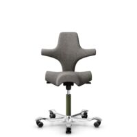 HÅG Capisco 8106 - Cura Loop (Gabriel) - Poliéster reciclados - CLP61168 Beige-grey - Moss Grey - 200 mm (seat height 46-64cm) - Soft castors for hard floors