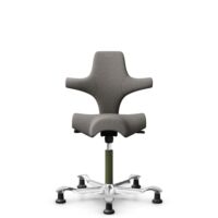 HÅG Capisco 8106 - Cura Loop (Gabriel) - Recycled Polyester - CLP61168 Beige-grey - Moss Grey - 265 mm (seat height 53-79cm) - Glides