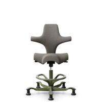 HÅG Capisco 8106 - Cura Loop (Gabriel) - Recycled Polyester - CLP61168 Beige-grey - Moss Grey - 265 mm (seat height 53-79cm) - Glides