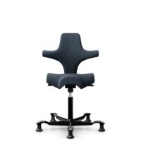 HÅG Capisco 8106 - Cura Loop (Gabriel) - Recycled Polyester - CLP66165 Blue - Black - 265 mm (seat height 53-79cm) - Glides