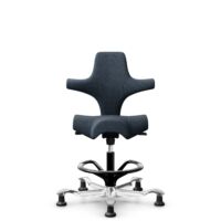 HÅG Capisco 8106 - Cura Loop (Gabriel) - Recycled Polyester - CLP66165 Blue - Black - 265 mm (seat height 53-79cm) - Glides