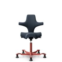 HÅG Capisco 8106 - Cura Loop (Gabriel) - Recycled Polyester - CLP66165 Blue - Blush Rose - 150mm (seat height 40–55cm) - Glides