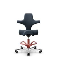 HÅG Capisco 8106 - Cura Loop (Gabriel) - Recycled Polyester - CLP66165 Blue - Blush Rose - 200 mm (seat height 46-64cm) - Soft castors for hard floors