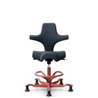 HÅG Capisco 8106 - Cura Loop (Gabriel) - Polyester recyclé - CLP66165 Blue - Blush Rose - 200 mm (hauteur d’assise 46–64 cm) - Patins