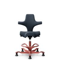 HÅG Capisco 8106 - Cura Loop (Gabriel) - Polyester recyclé - CLP66165 Blue - Blush Rose - 265 mm (hauteur d’assise 53–79 cm) - Patins