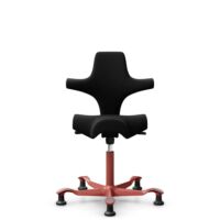 HÅG Capisco 8106 - Cura Loop (Gabriel) - Recyceltes Polyester - CLP60999 Black - Blush Rose - 150mm (Sitzhöhe 40-55cm) - Bodengleiter