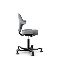 HÅG Capisco 8106 - Select (Gabriel) - Lana / Poliamida - SC60131 - Light ash grey - Black - 150mm (seat height 40–55cm) - Glides