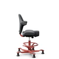 HÅG Capisco 8106 - Paloma Soft (Wollsdorf) - Cuero semi-anilina - ATG55206 - Grey - Blush Rose - 200 mm (seat height 46-64cm) - Glides