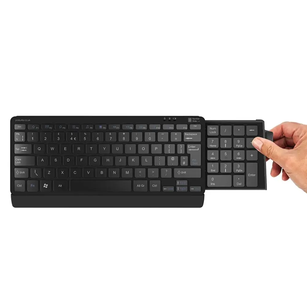 ErgoSlide Compact mini toetsenbord Draadloos US zwart