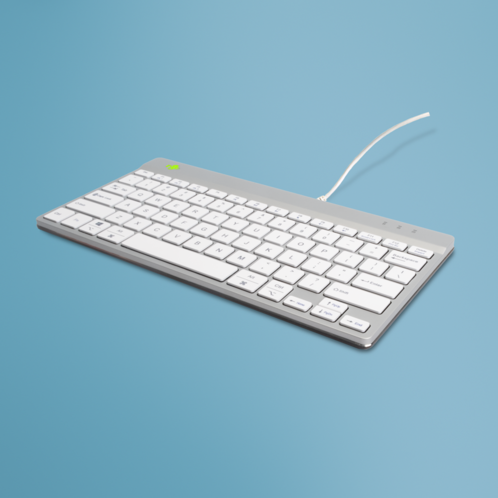 R-Go Compact Break QWERTY (US) - Blanc - Filaire