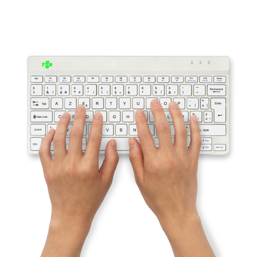 R-Go Compact Break AZERTY (BE) - Wit - Bluetooth Draadloos
