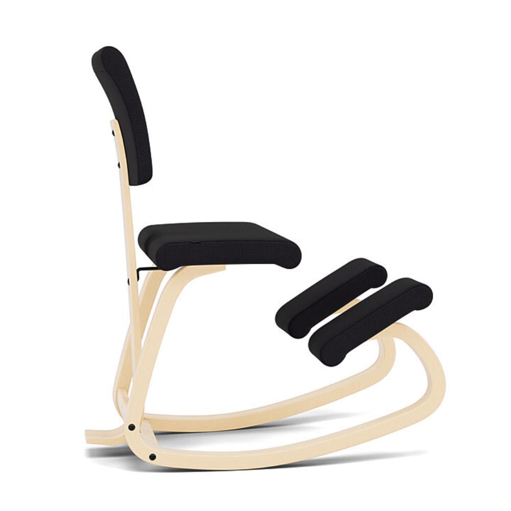 Ergonomische Variér Variable Balans Kniestoel PLUS Naturel Revive Zwart