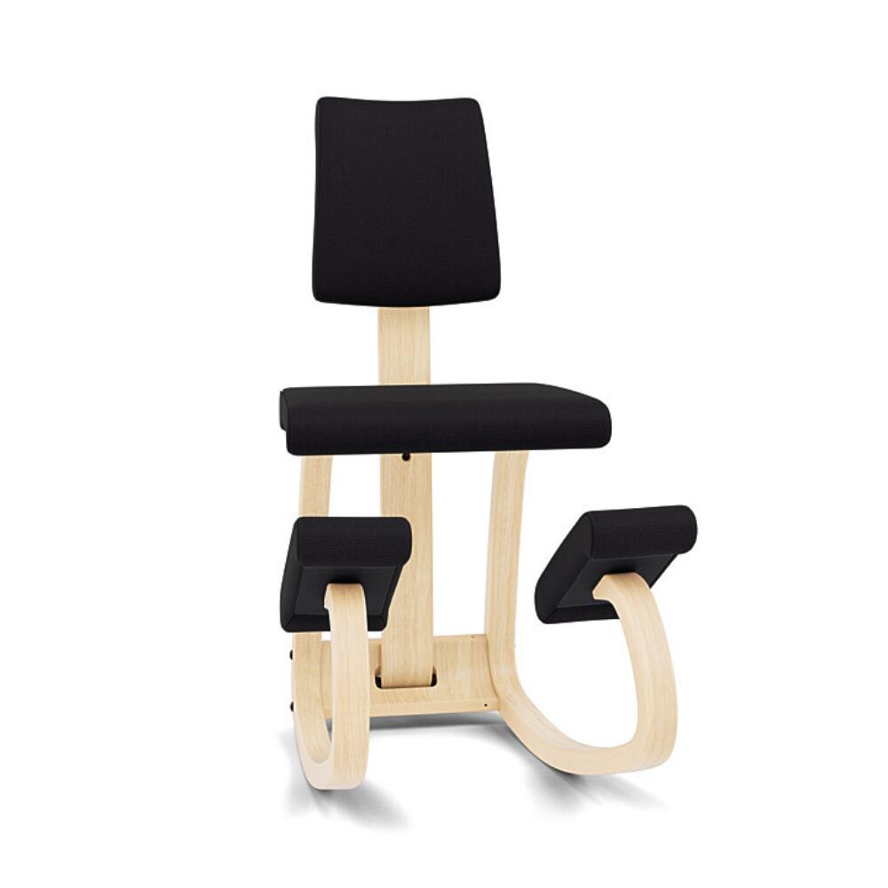 Vooraanzicht Variér Variable Balans ergonomische kniestoel PLUS Naturel/Zwart