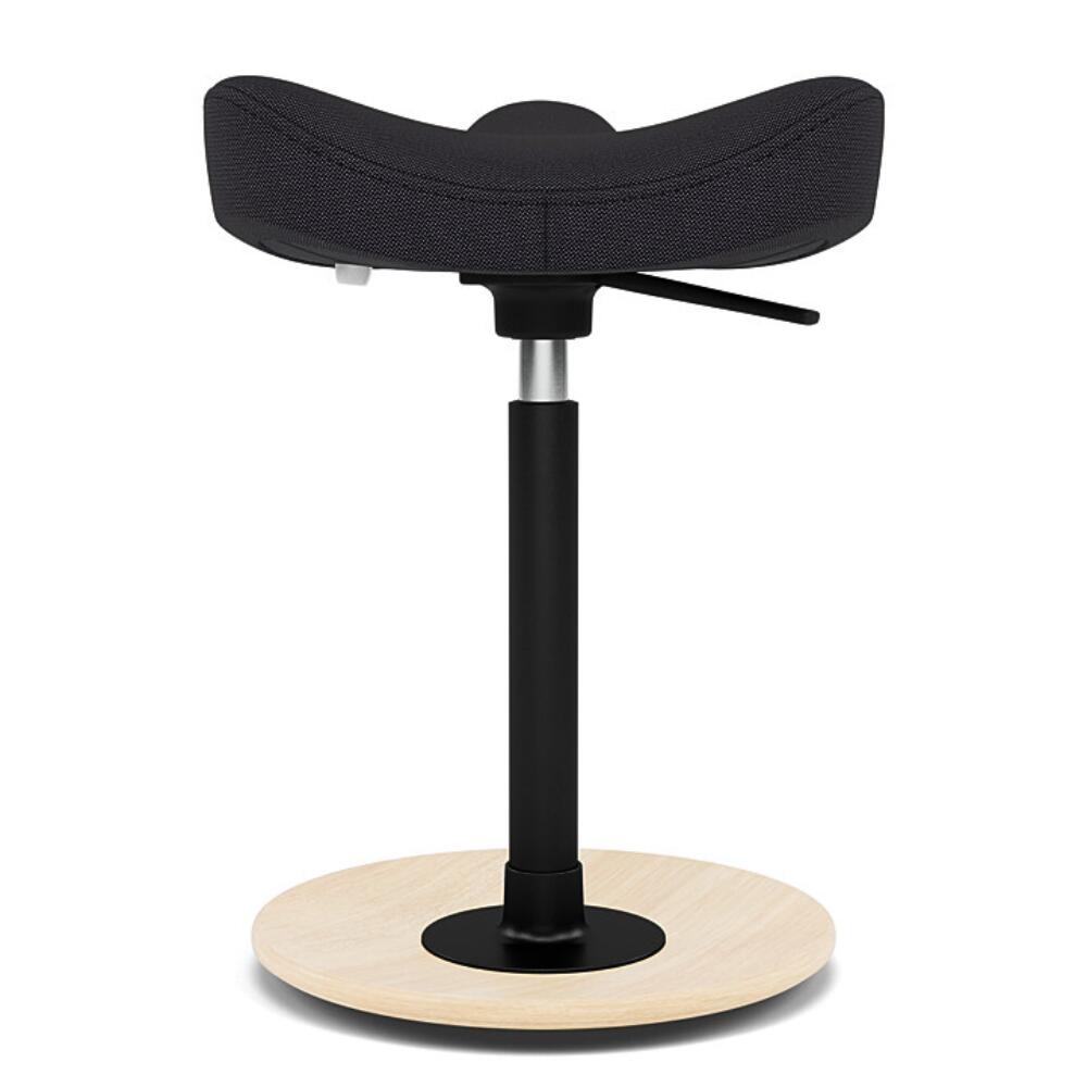 Achteraanzicht Variér Compact Move Ergonomische Balanskruk Revive Zwart
