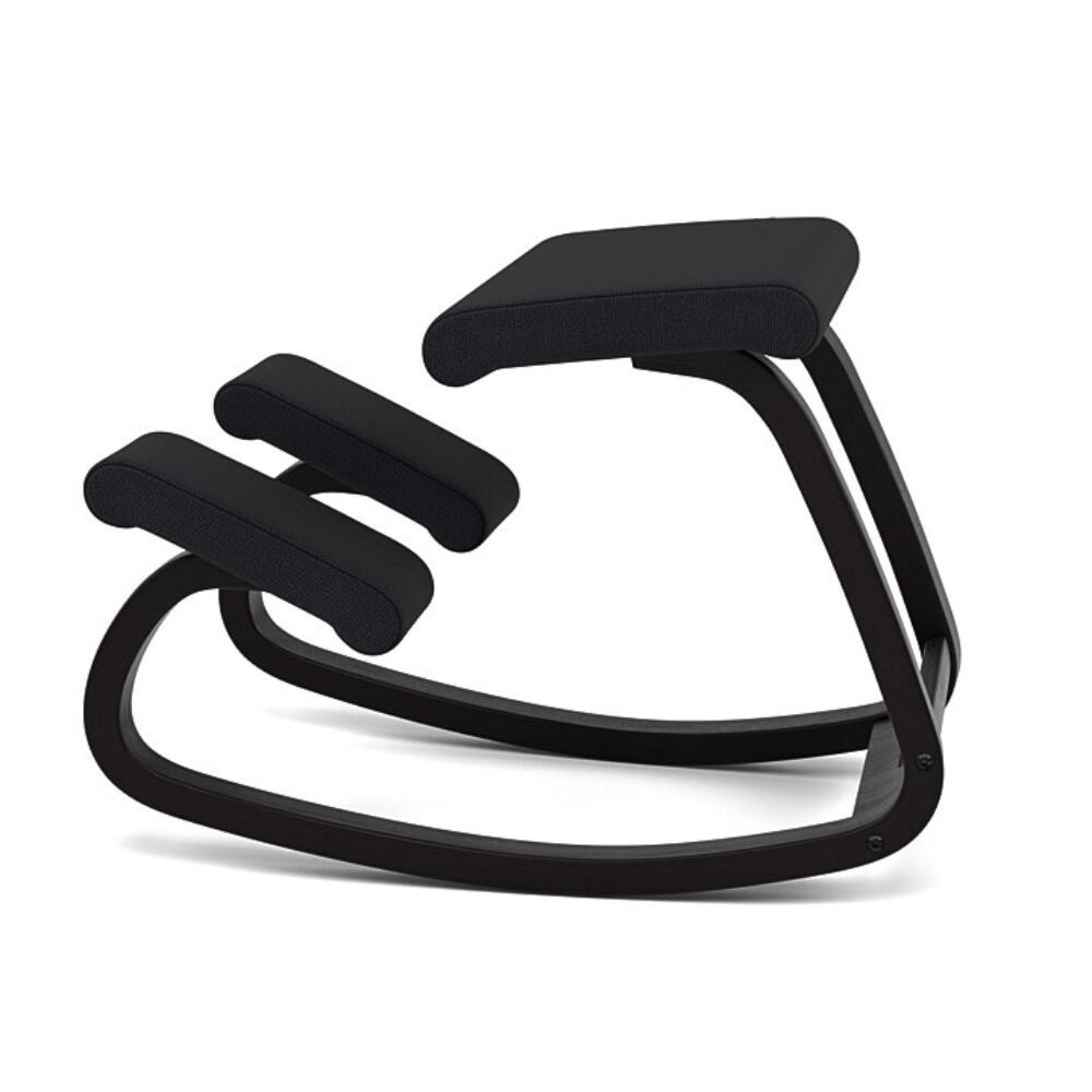 Variér Variable Kniestoel Zonder Rugleuning met Zwarte Bekleding
