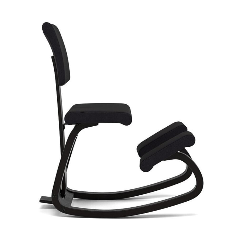 Variér Variable Balans PLUS Kniestoel met Rugleuning Zwart Frame