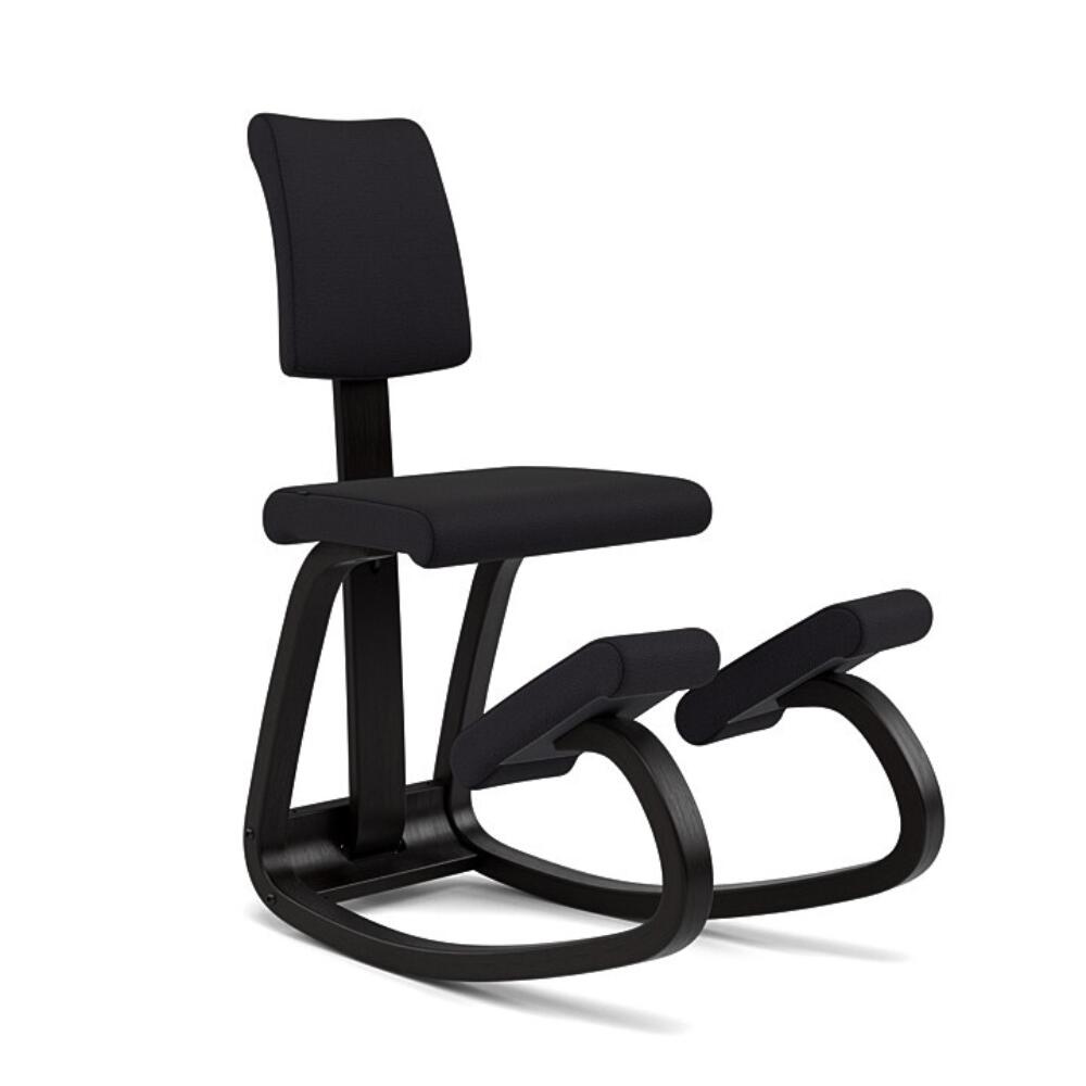 Variér Variable Balans PLUS Ergonomische Kniestoel met Rugleuning Zwart
