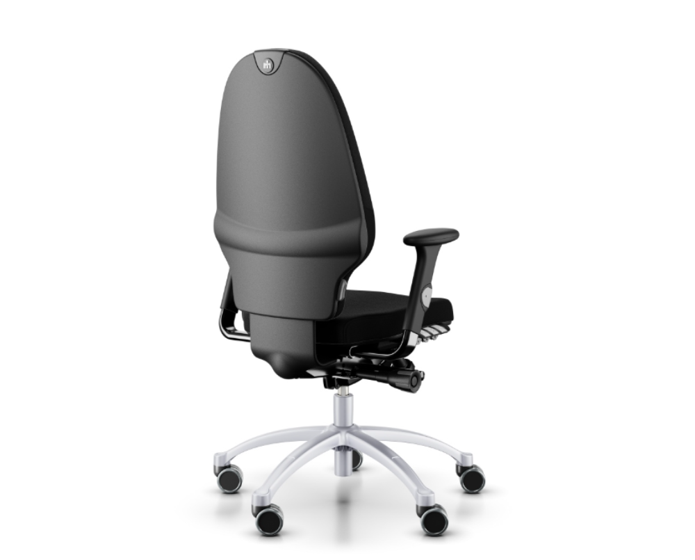 RH Extend 220 Ergonomischer Bürostuhl – Schwarz mit silbernem Gestell
