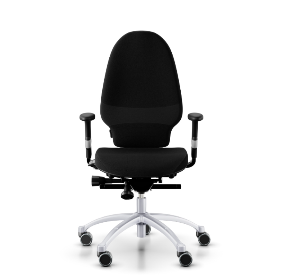 RH Extend 220 Ergonomischer Bürostuhl – Schwarz mit silbernem Gestell