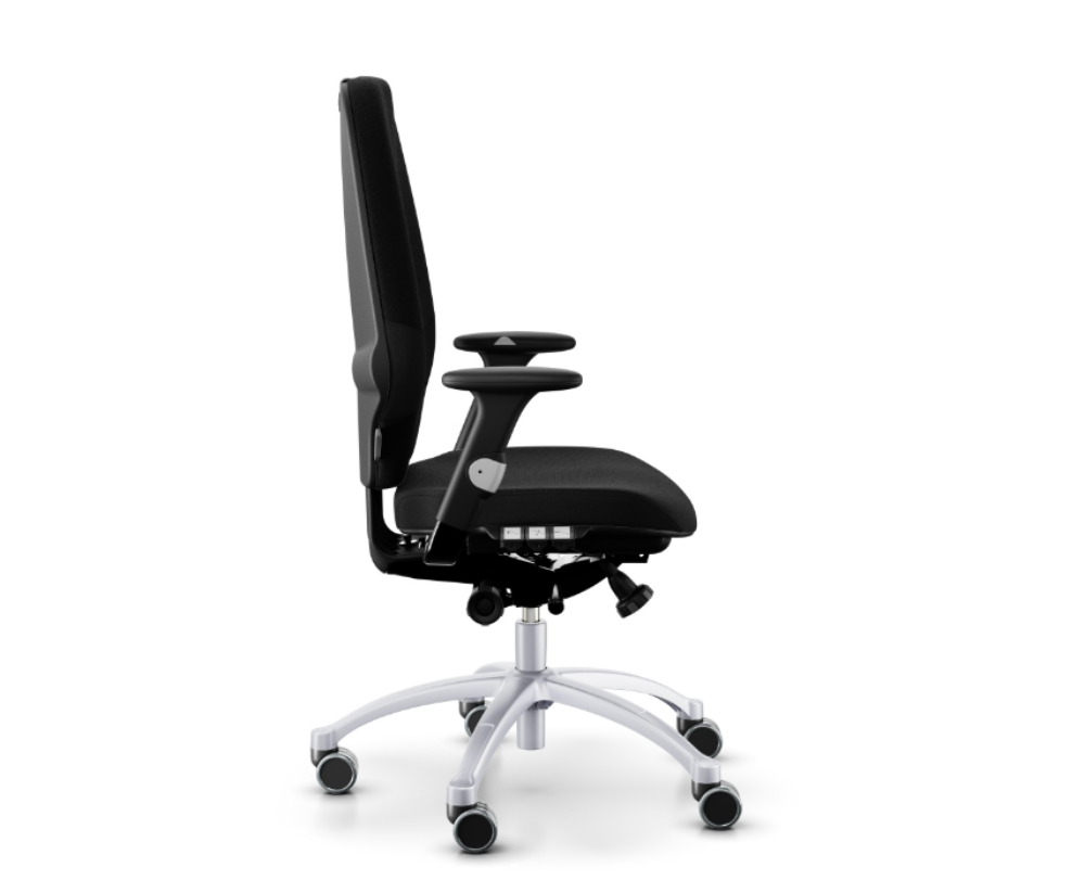 RH Extend 220 Ergonomischer Bürostuhl – Schwarz mit silbernem Gestell