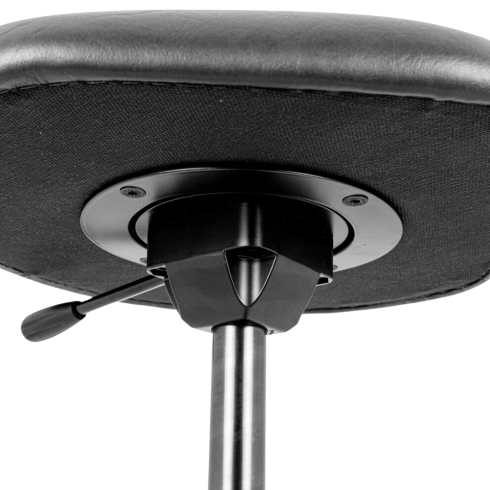Onderkant zitting Balergo ergonomische balanskruk zwart