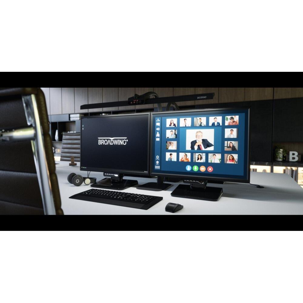 BroadwingTLC 9100 TOUCHLESS black ergonomic workplace lighting
