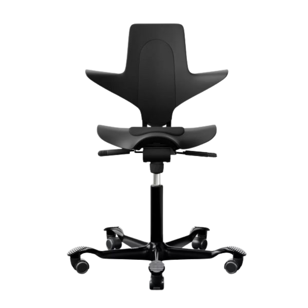 HÅG Capisco Puls 8010 Ergonomische Bureaustoel – Zwarte bekleding