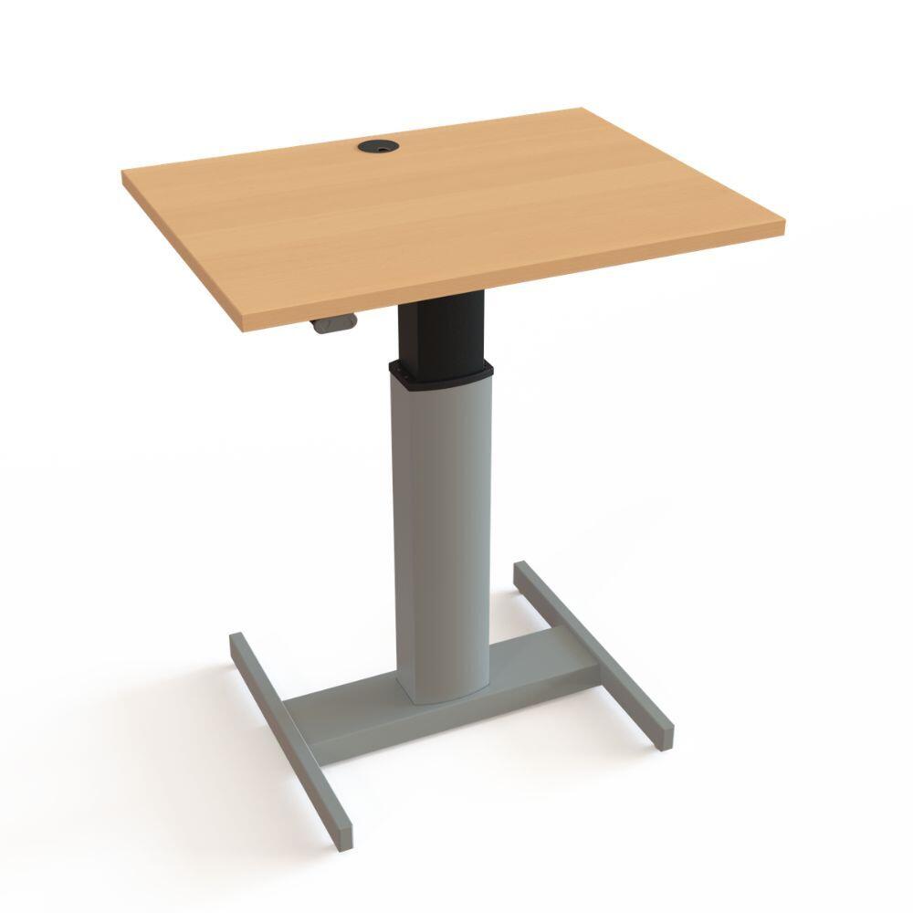 Conset 501 19 Elektrisch bureau onderstel zilver zwart met blad