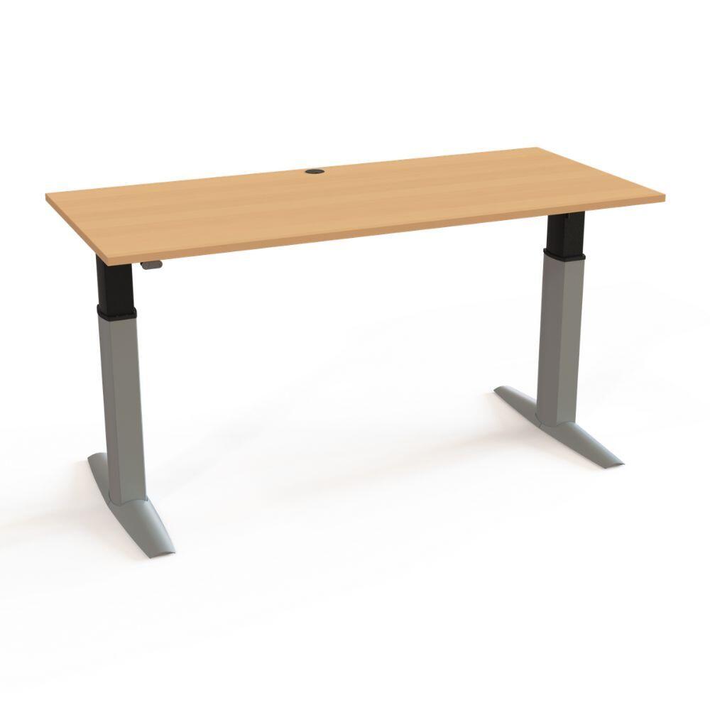 The sit/stand desk 501-23 (Alu)