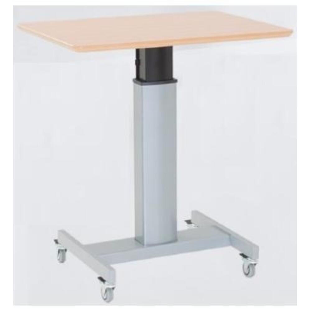 Conset 501-19 Elektrischer Sitz-Steh-Schreibtisch auf Rädern | Inkl. Tischplatte wilde Birne 80 x 80 cm
