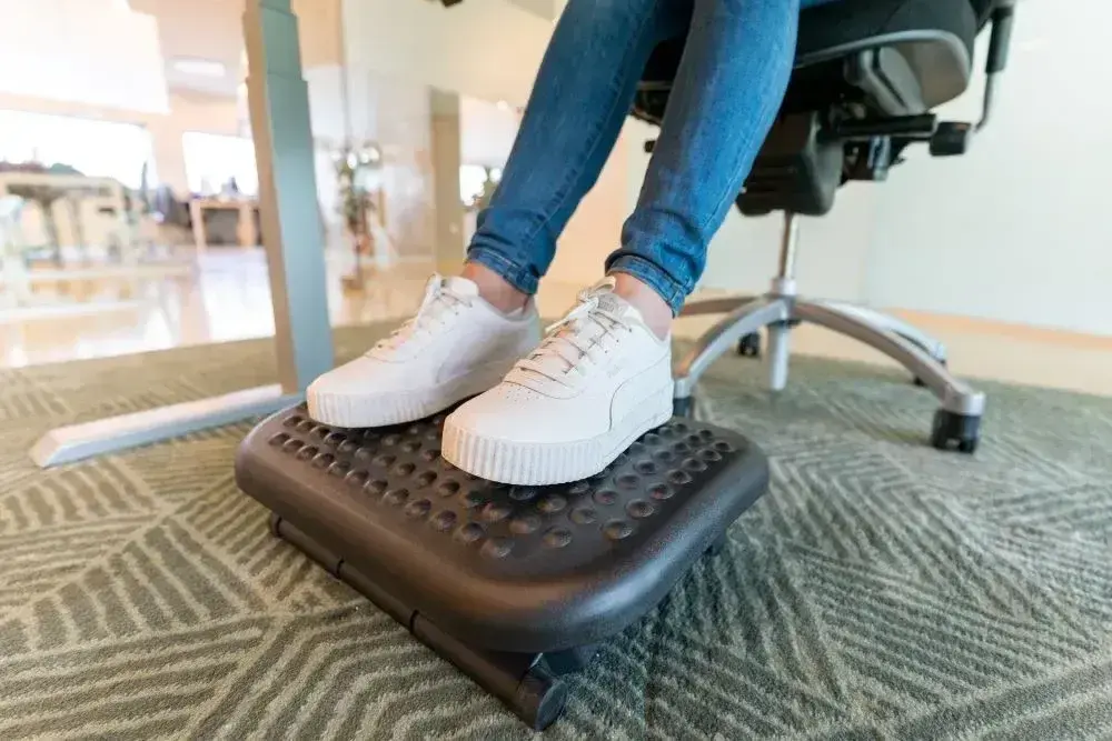 DESQ Voetensteun 3 Hoogte Standen Zwart 60073 verstelbaar