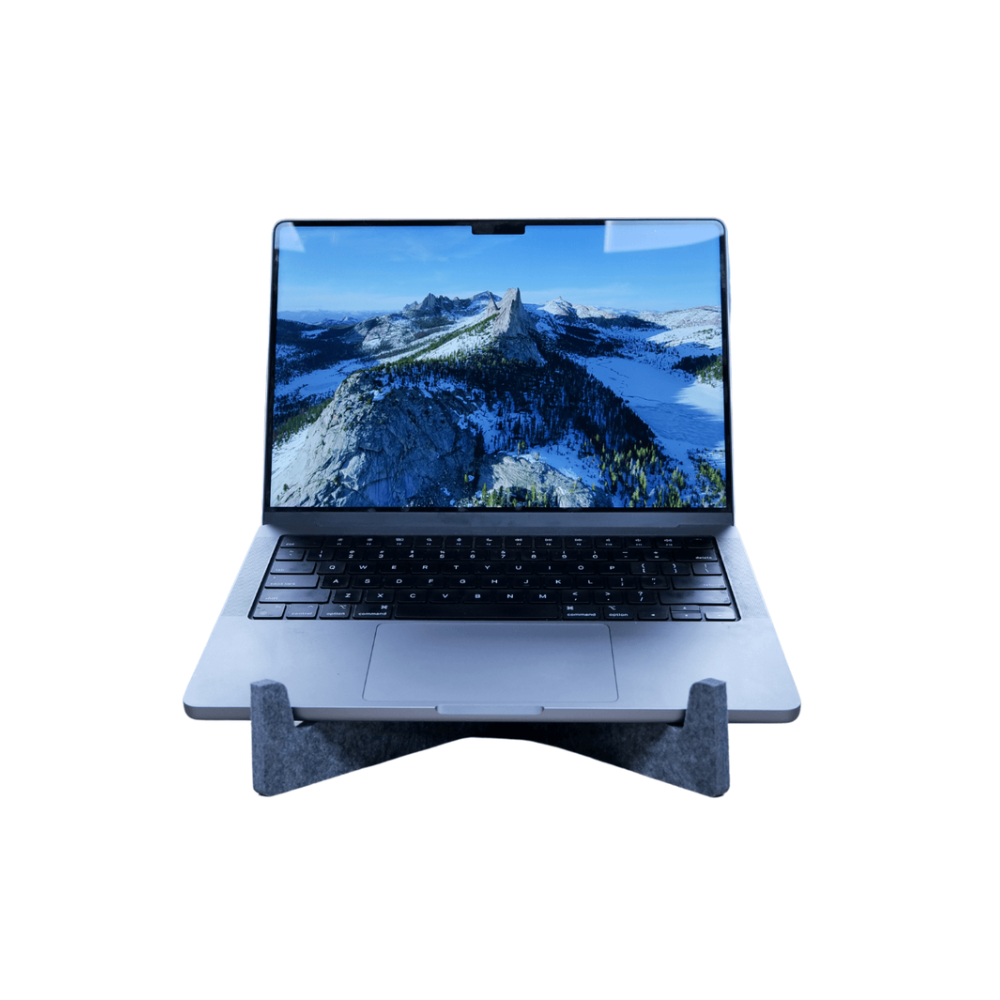 Ergowork Circulaire Laptopstandaard Laag vooraanzicht