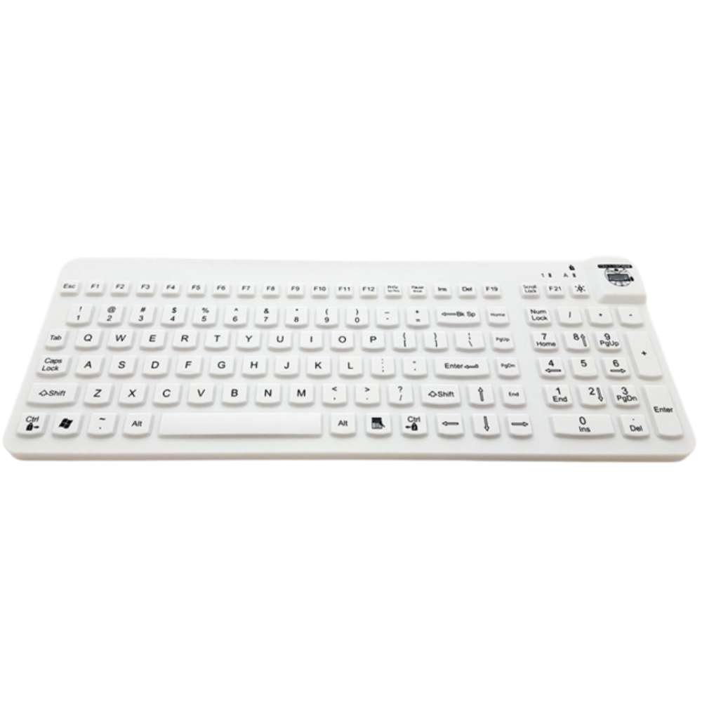 ErgoClean 160 wasserdichte Tastatur US weiß