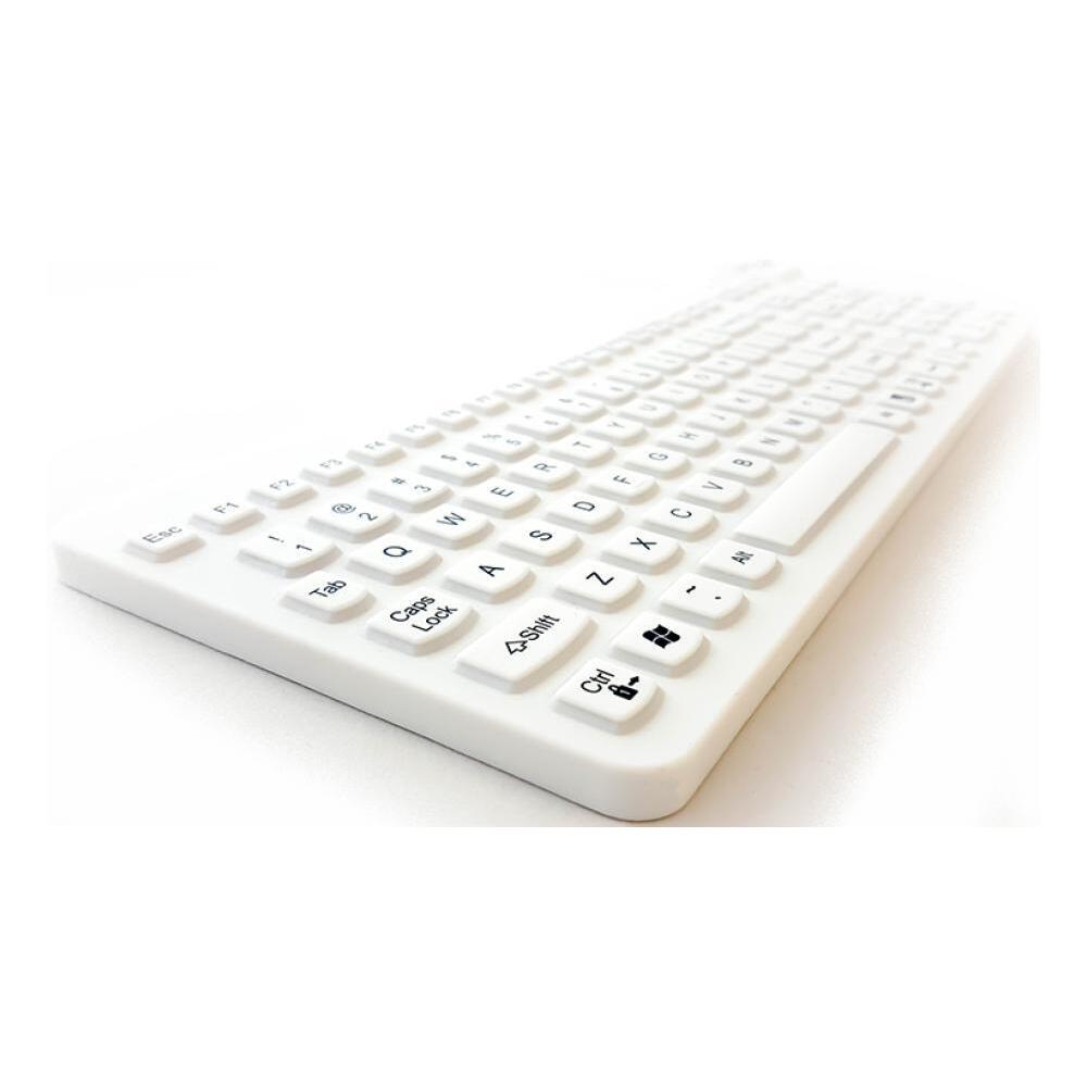 ErgoClean 160 wasserbeständige Tastatur weiß US