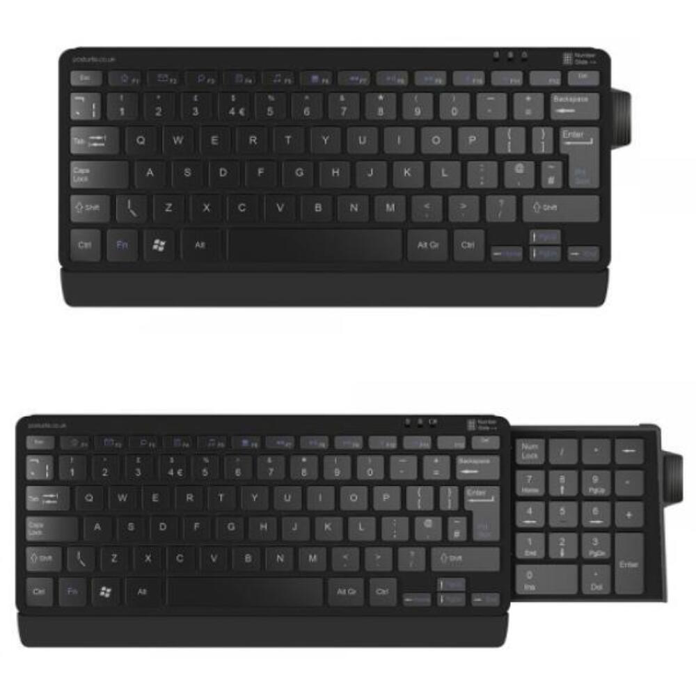 ErgoSlide Compact Mini-Tastatur verkabelt US schwarz