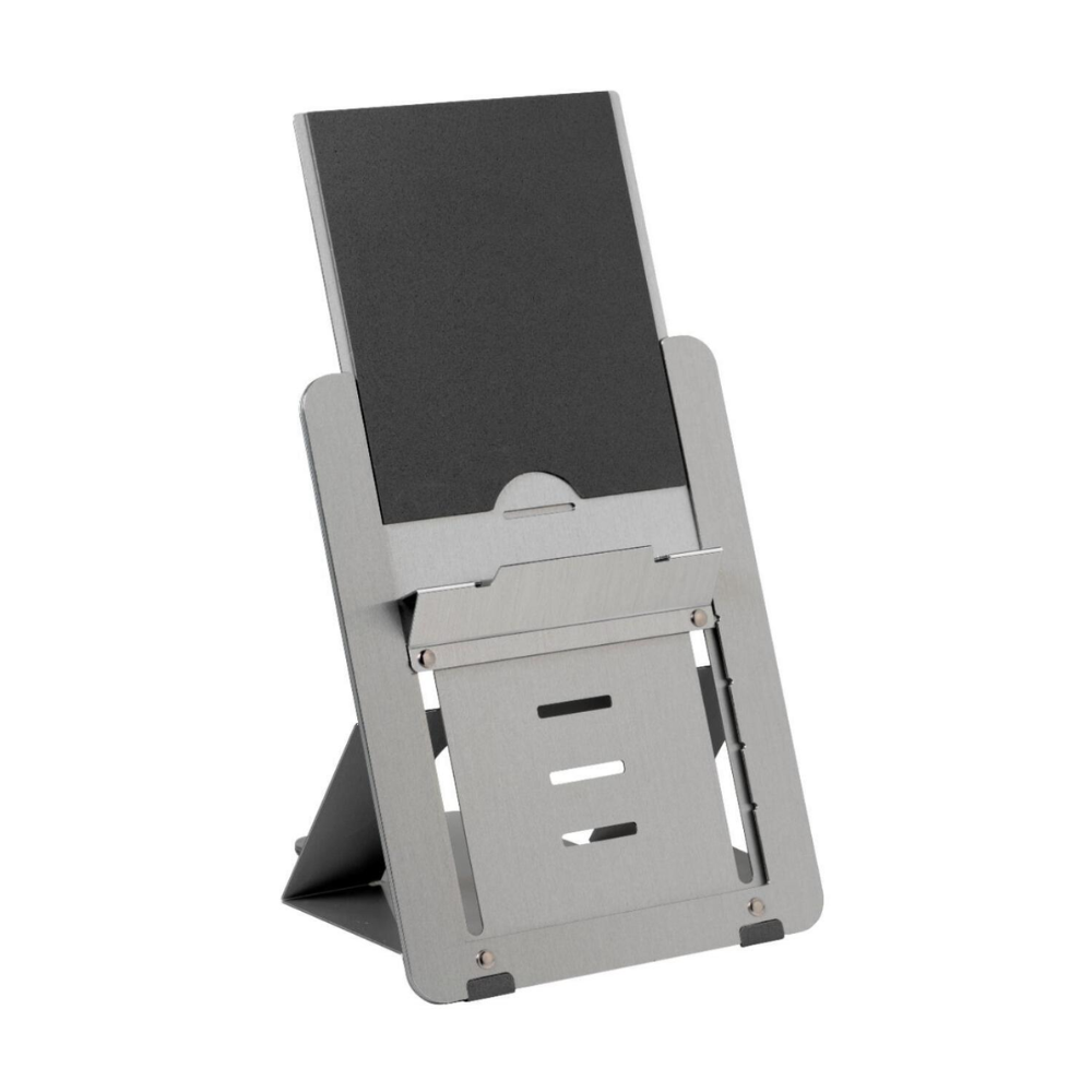 Voorkant Ergoline tabletstandaard zilver