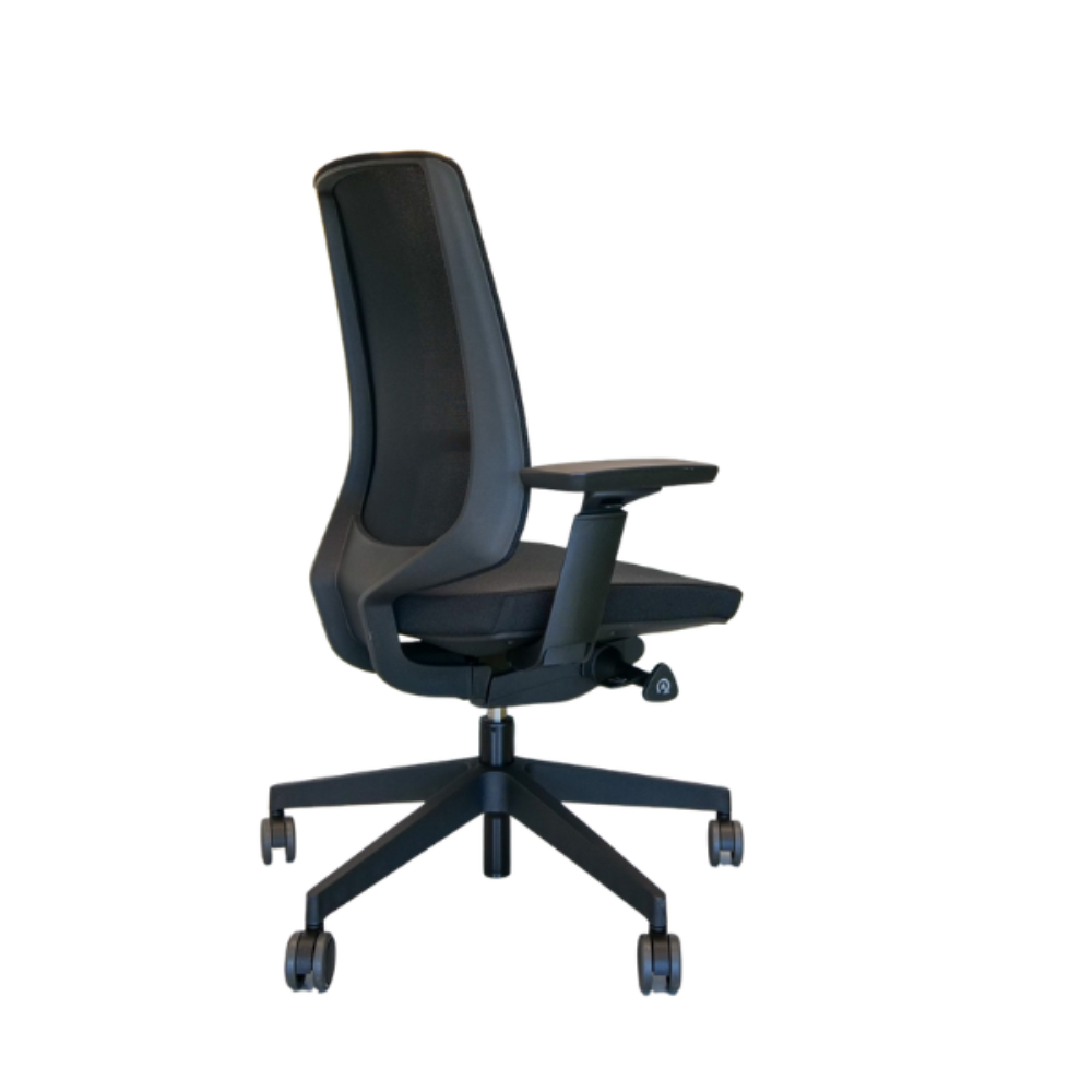 Ergonomische bureaustoel Ergo Prime 100 Zwart zijaanzicht