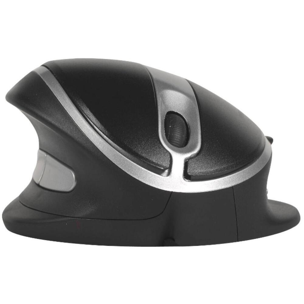 Ergonomic mouse | OysterMouse | Large | Black | Silver | Wireless | Right- and left-handed