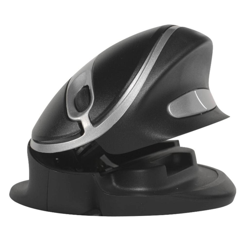 Ergonomic mouse | OysterMouse | Large | Black | Silver | Wireless | Right- and left-handed